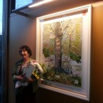 Eilish Lynch with her painting