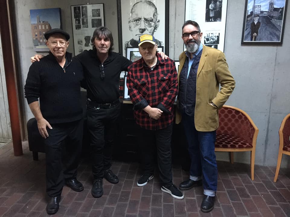 Brian Palm with Tony St Ledger , Pete Holidai and Phelim Drew at the Sean O'Casey Theatre 2022. 